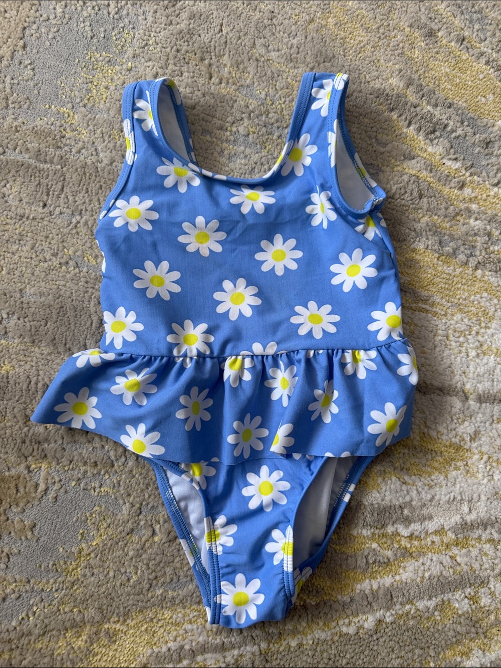 The Children's Place Blue Daisy Ruffle Swim One-Piece